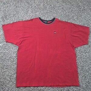 Vintage Polo Jeans Co Ralph Lauren Mens Sz XXL Red Flag Ringer Crew Neck T-shirt